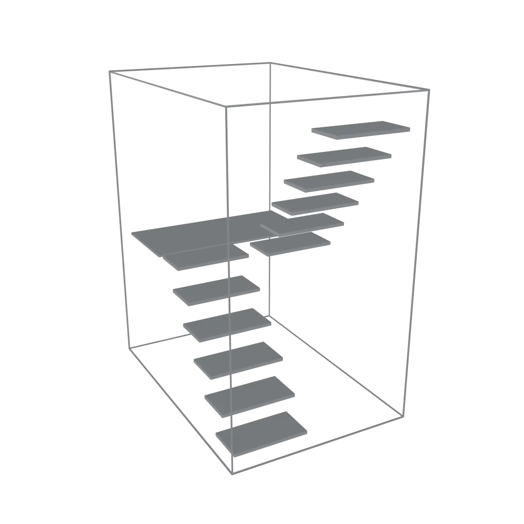 老舊建築中的狹窄樓梯間